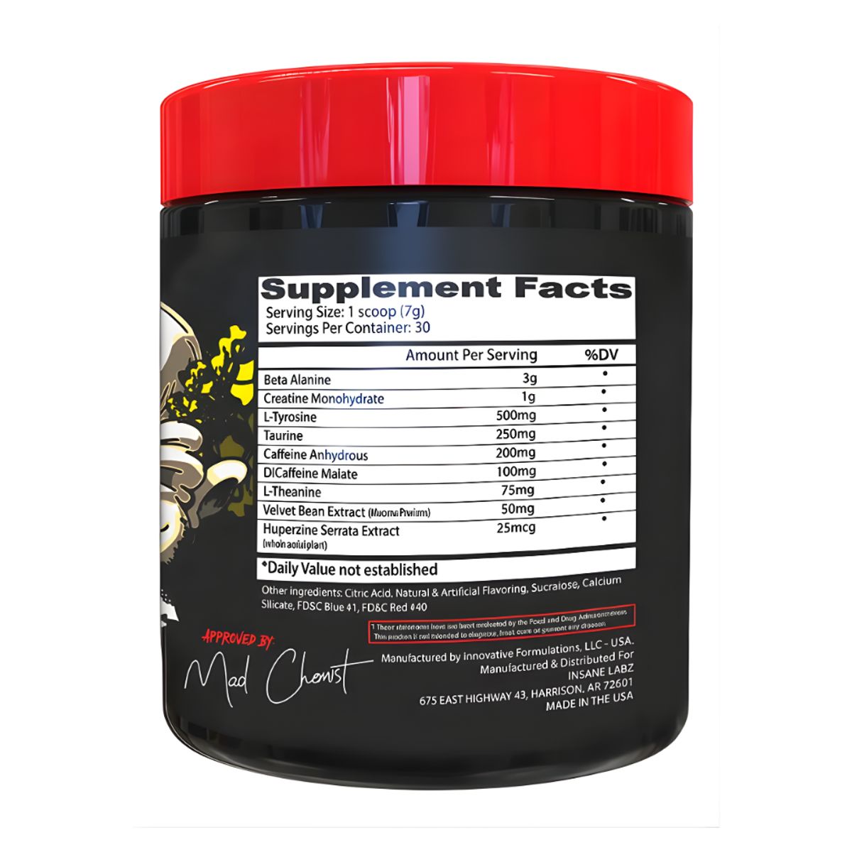 INSANE LABZ - Psychotic Rojo 30 Serv - Grape + Demon Bcaa / Anminoácidos 60 Serv Grape + Llavero Insane Labz