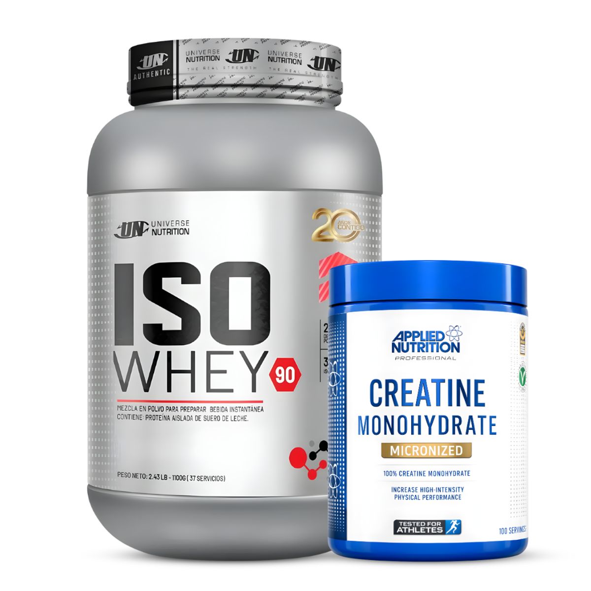 Applied Nutrition - Iso Whey 90 1.1 KG Proteina Isolatada - Cookie and Cream + Creatina Applied Nutrition 500 G