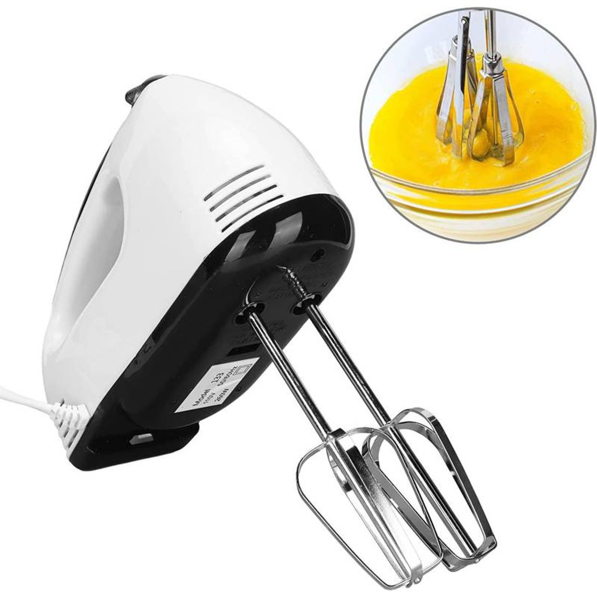 OEM - Mezclador Eléctrico Portátil 7 Velocidades - Batidora para Claras, Salsas y Repostería