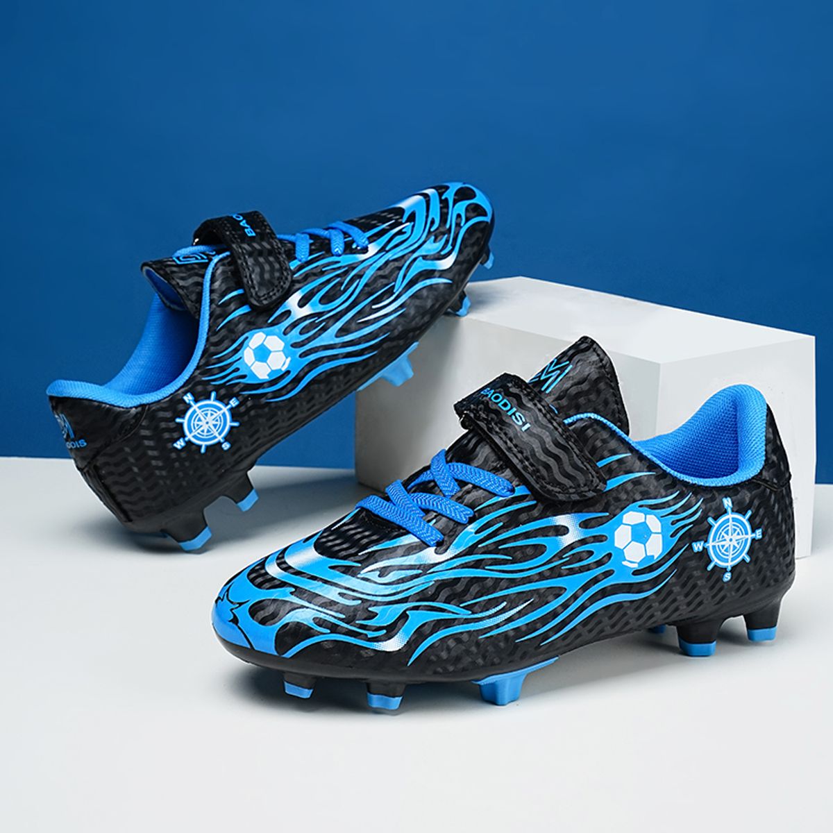 SHANDIAN - Zapatillas de Fútbol Hombre FG zapatos hombre Azul