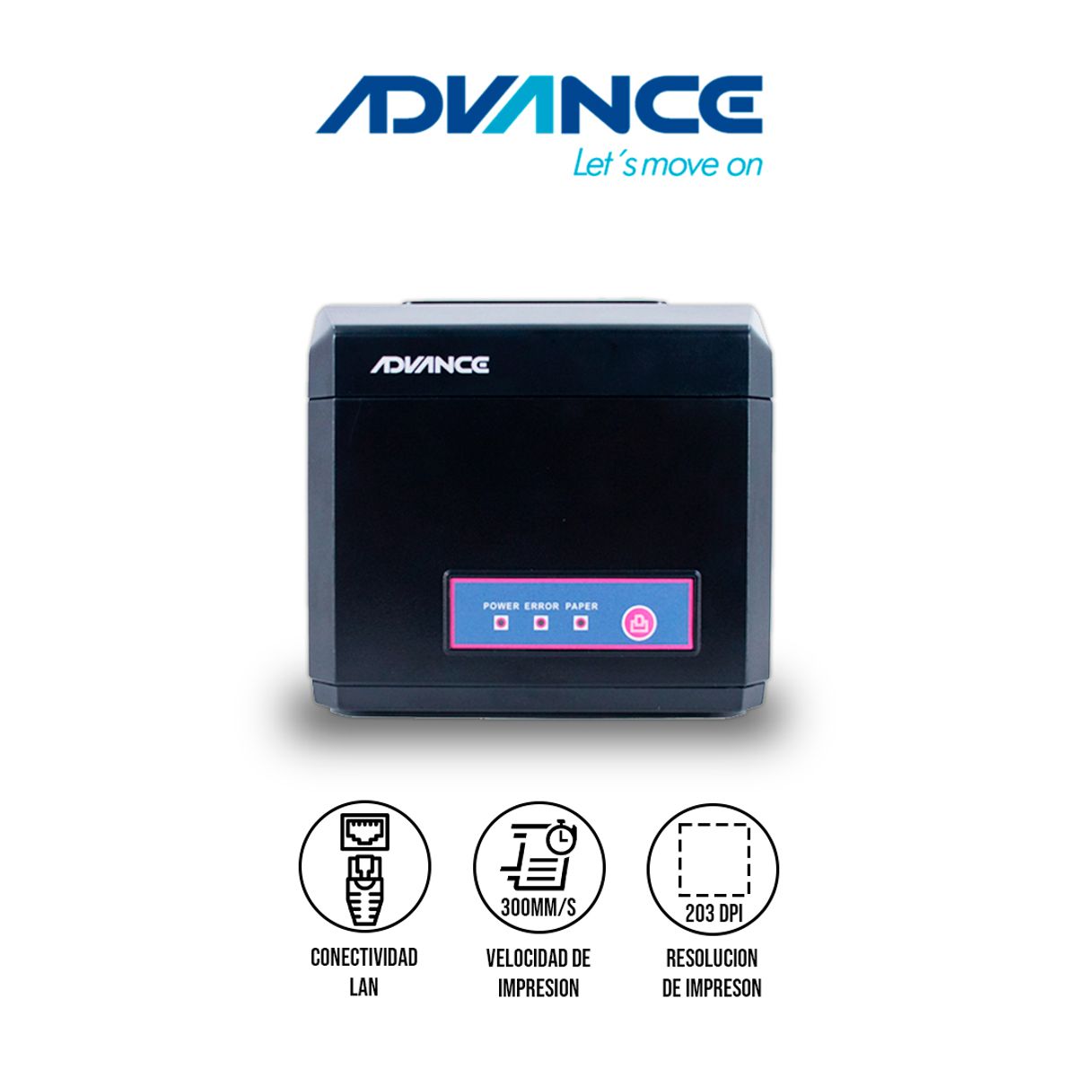 ADVANCE - Impresora Térmica Advance ADV-8011N LAN USB Bluetooth 300mms