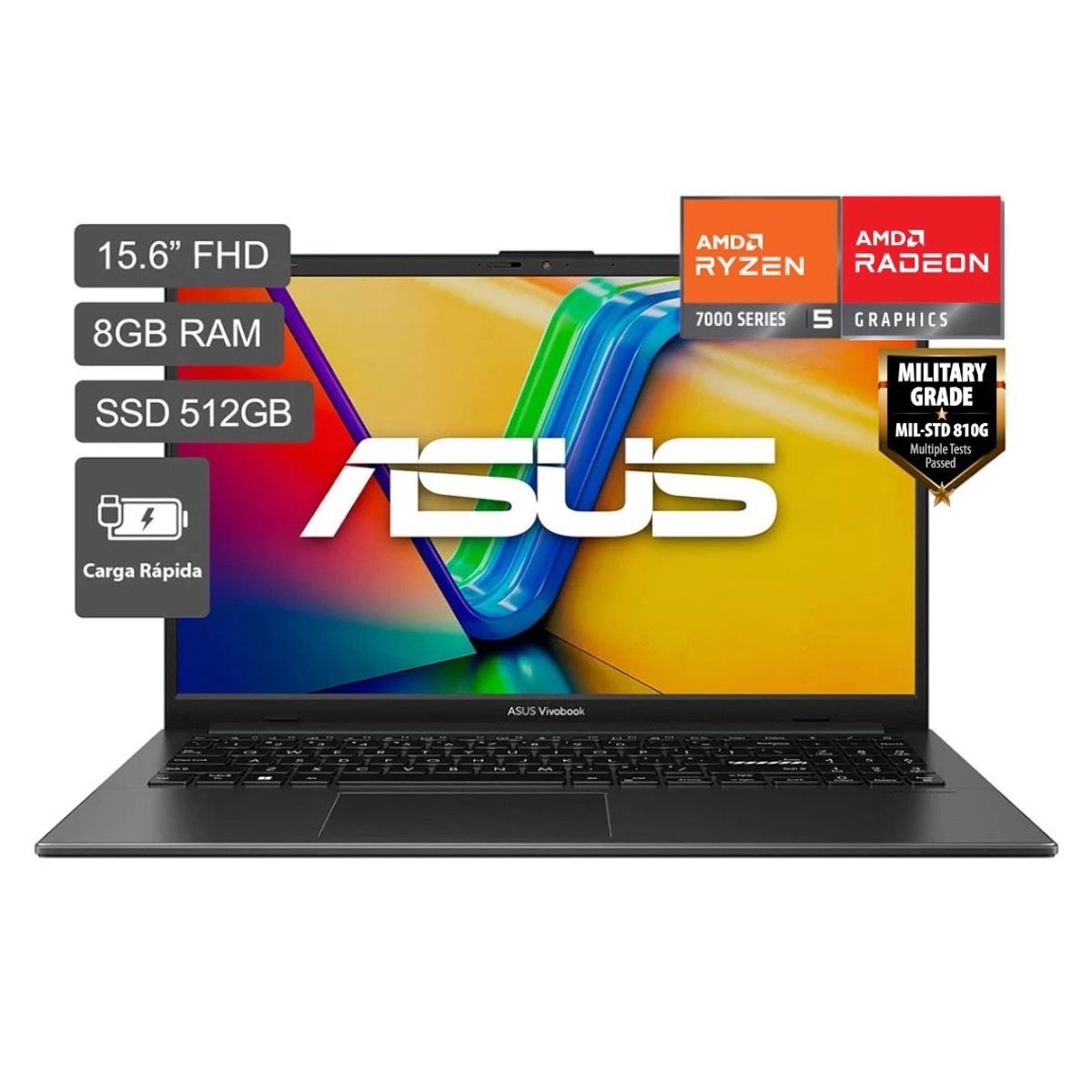 ASUS - Laptop Asus Ryzen 5 7520U 8GB RAM 512GB SSD 15.6FHD Win11 - E1504FA-BQ204W