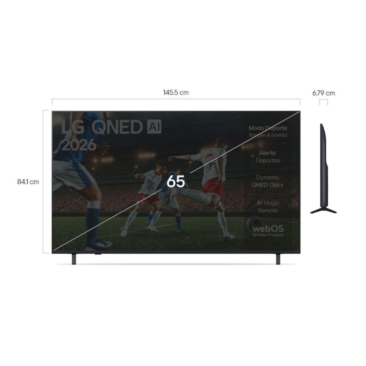 LG - Televisor Smart 4K Ultra HD 65 Pulgadas LG QNED 65QNED73ASA
