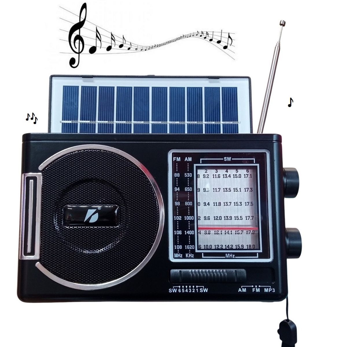 GENERICO - RADIO DE 8 BANDAS Y REPRODUCTOR DE MÚSICA USB/TF