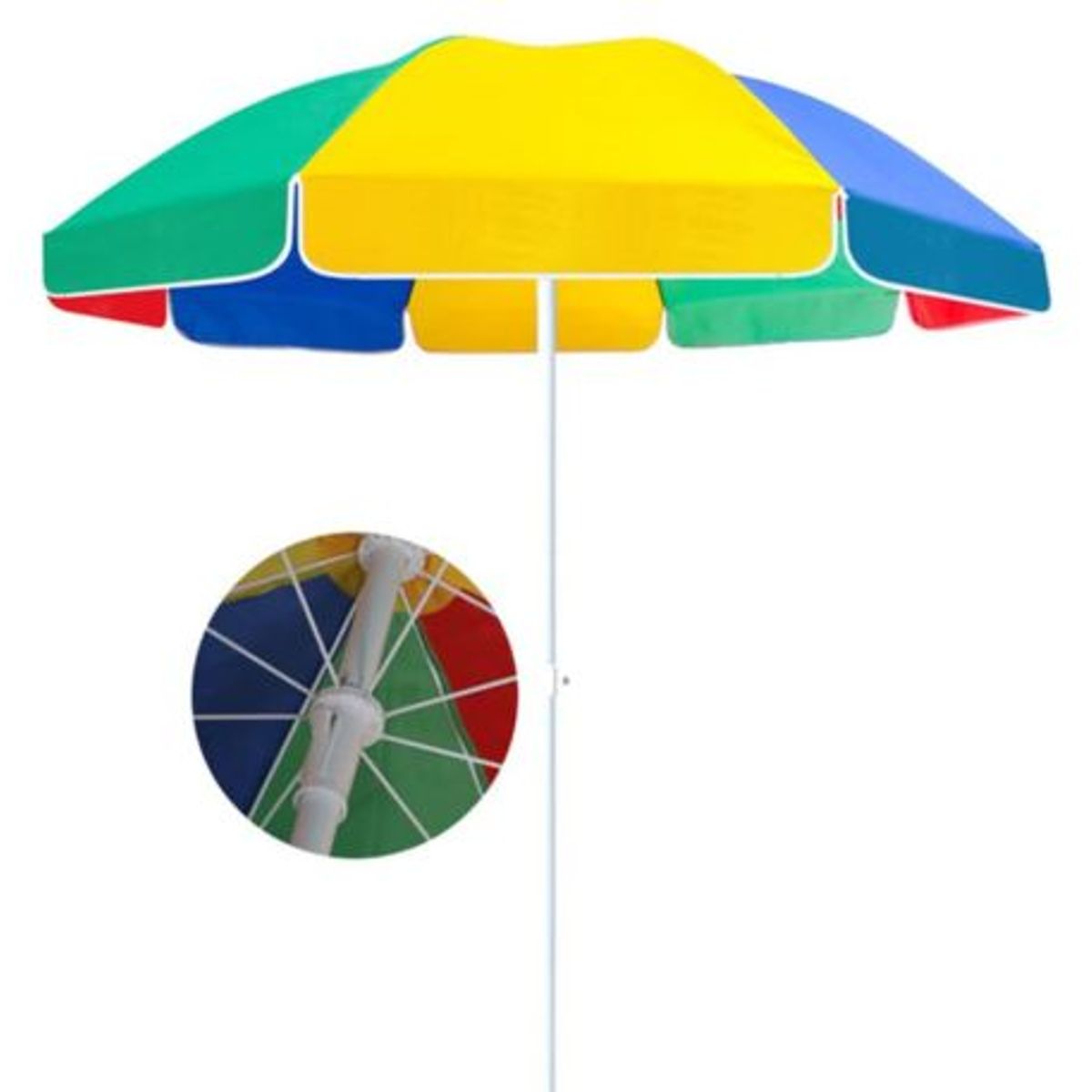 GENERICO - Sombrilla de Playa Grande Multicolor