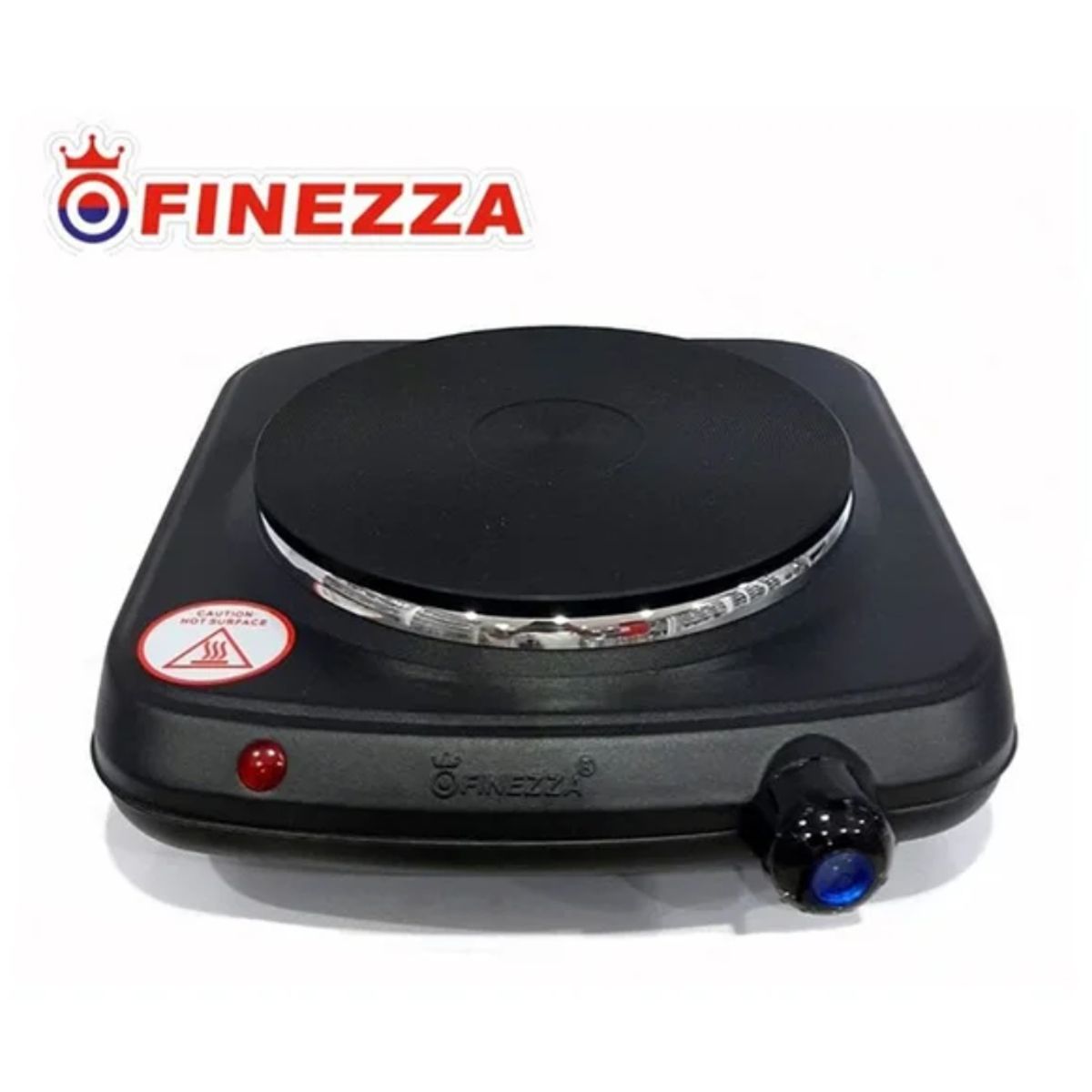 FINEZZA - Cocina Eléctrica Portátil de 1 Hornilla Finezza FZ-201D1N Negra con Encendido Eléctrico