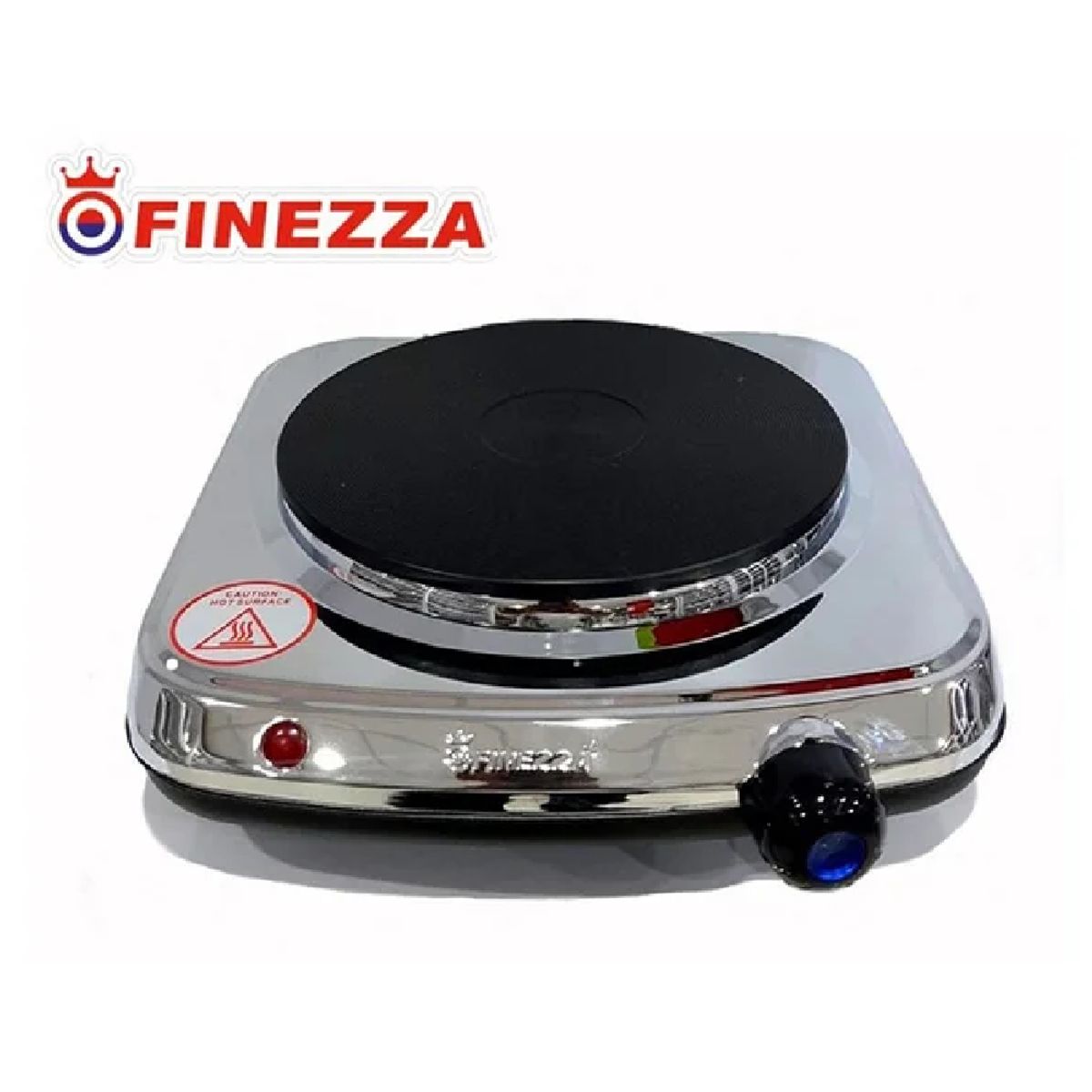 FINEZZA - Cocina Eléctrica Portátil de 1 Hornilla Finezza FZ-201D1Ch Negra con Encendido Eléctrico