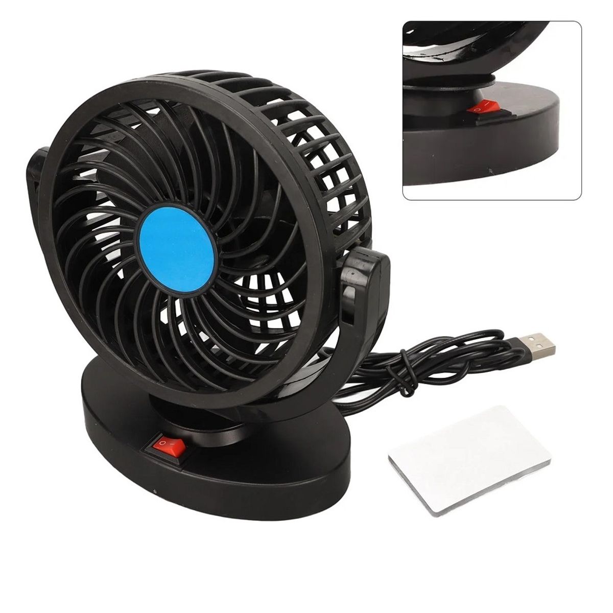 GENERICO - Ventilador para carro 12 v ventilador de 1 cabeza