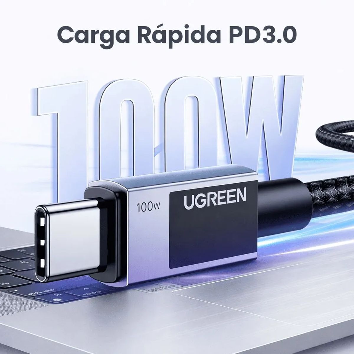UGREEN - Cable Usb-c A Usb-c 1 Metro Carga Rápida 100w Chip Inteligente Para iPhone Galaxy Macbook