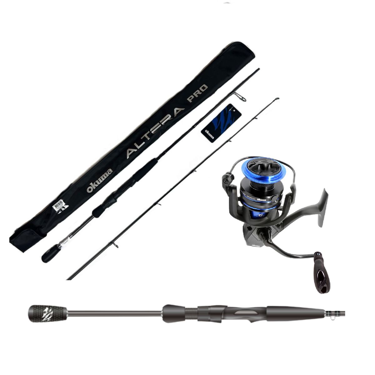 EQUIPO DE PESCA SPINNING CAÑA 2.70 M Y CARRETE 4000, marca OKUMA - Foto 2