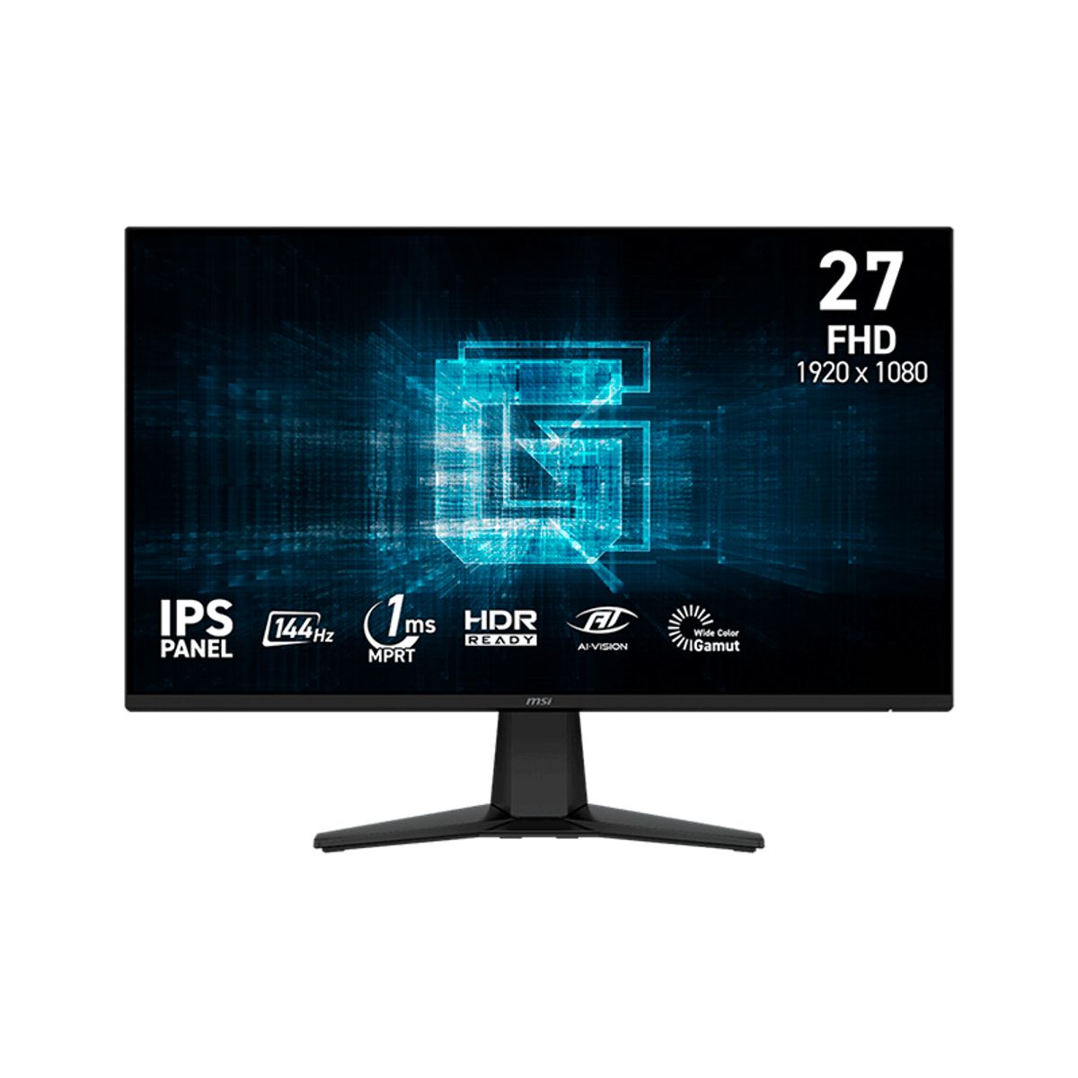 MSI - Monitor Plano Gaming MSI G275L E14, 27" FHD IPS, 144 Hz, 1 MS, HDMI, DP