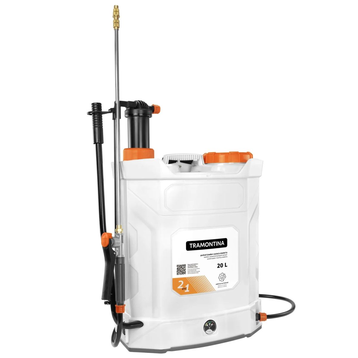 TRAMONTINA - FIMIGADORA PULVERIZADOR  A BATERIA Y MANUAL 20 LITROS MOCHILA FUMIGADORA  TRAMONTINA