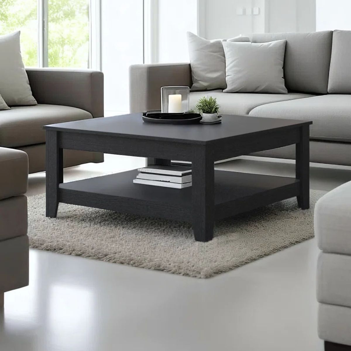 R&R MUEBLES - Mesa de Centro Kael Negro R&R MUEBLES
