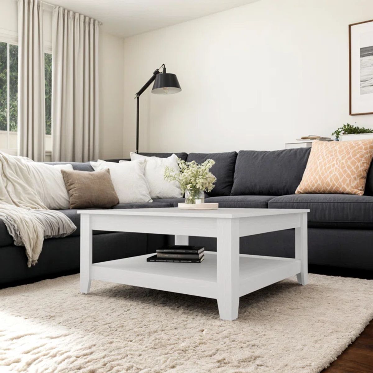 R&R MUEBLES - Mesa de Centro Kael Blanco R&R MUEBLES