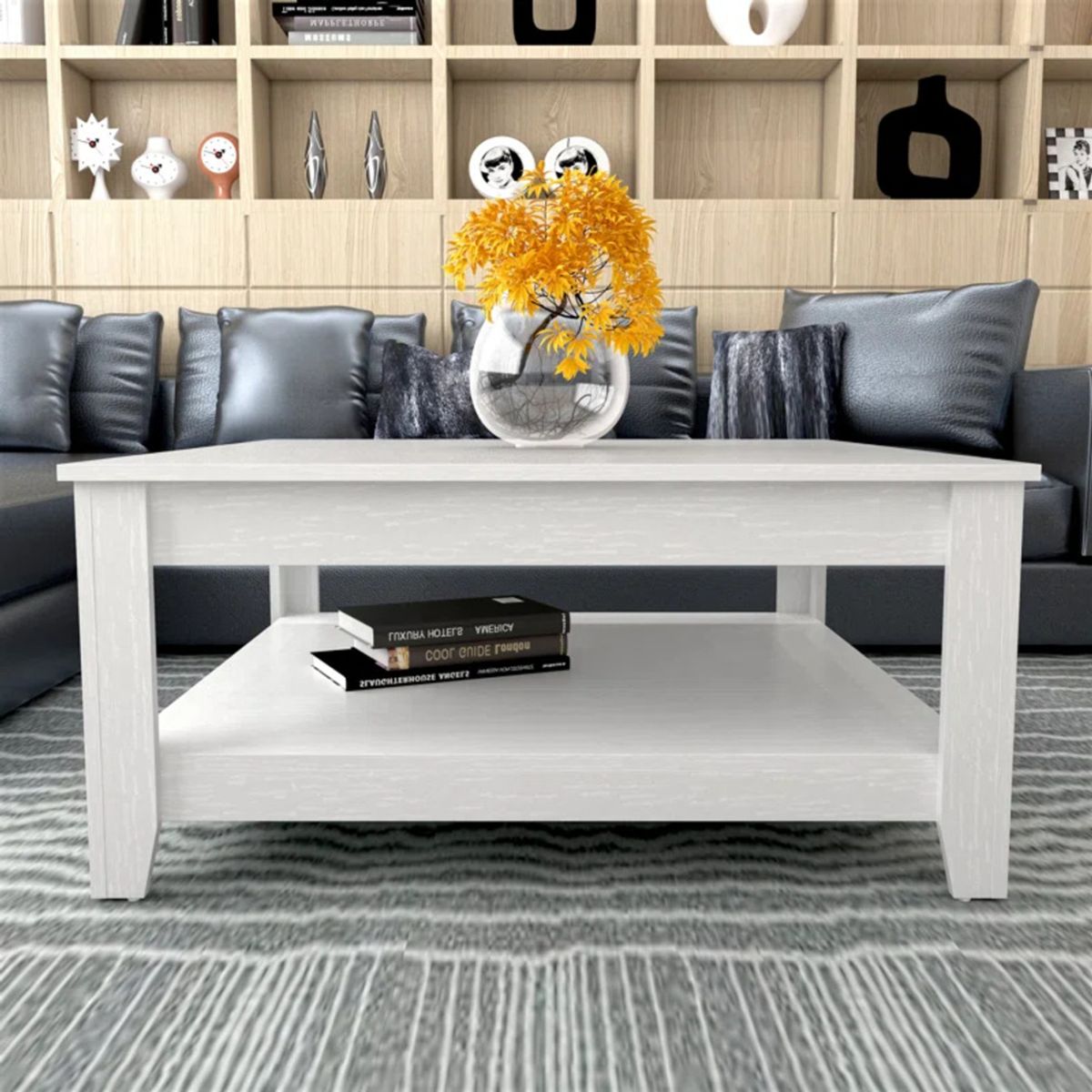 R&R MUEBLES - Mesa de Centro Kael Blanco R&R MUEBLES