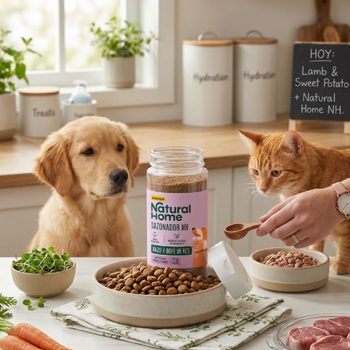 GENERICO - Sazonador Natural de Bazo y Bofe de Res para Perros y Gatos