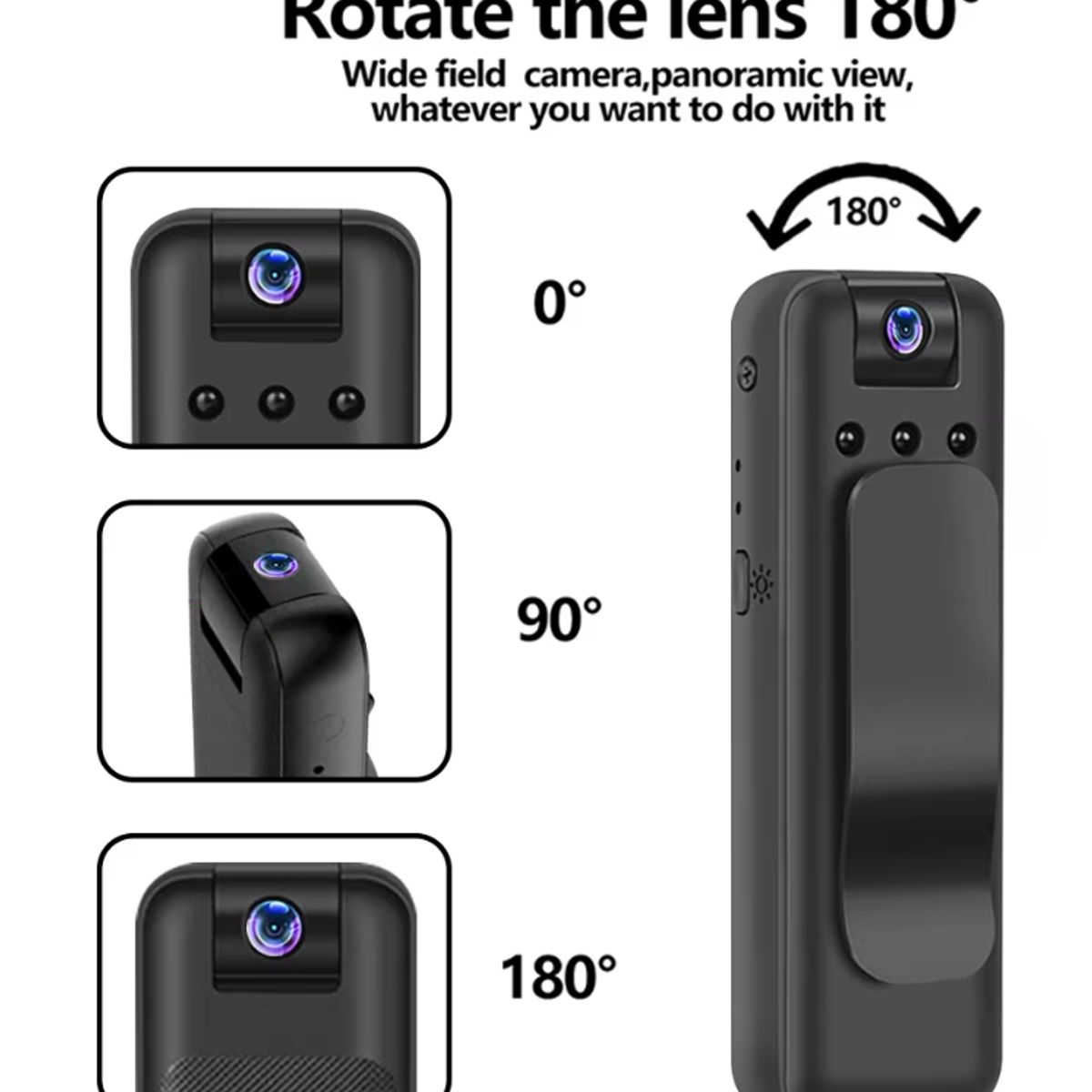 GENERICO - Mini Cámara HD 1080P Portátil  Grabadora de Video con Visión Nocturna
