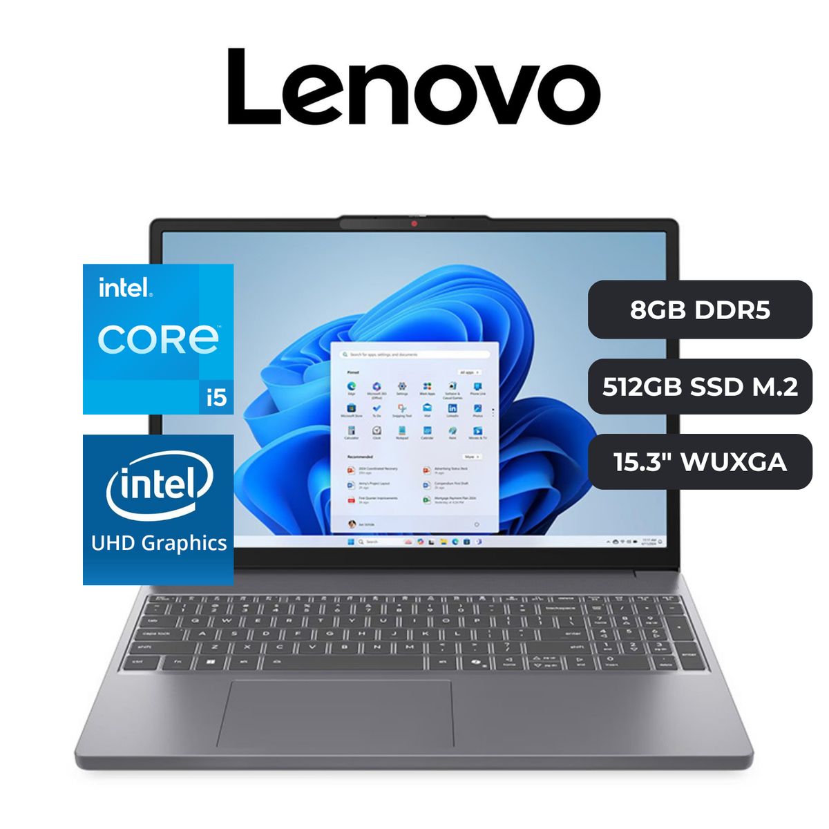LENOVO - Laptop LENOVO IdeaPad Slim 3 Core I5-13420H 8GB RAM 512GB SSD 15.3" WUXGA