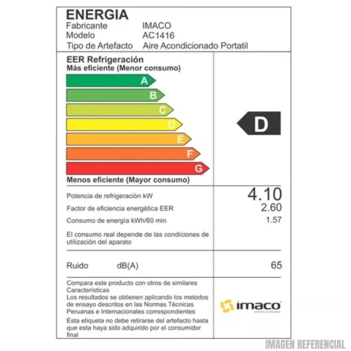 IMACO - Aire Acondicionado Portátil Imaco AC1416
