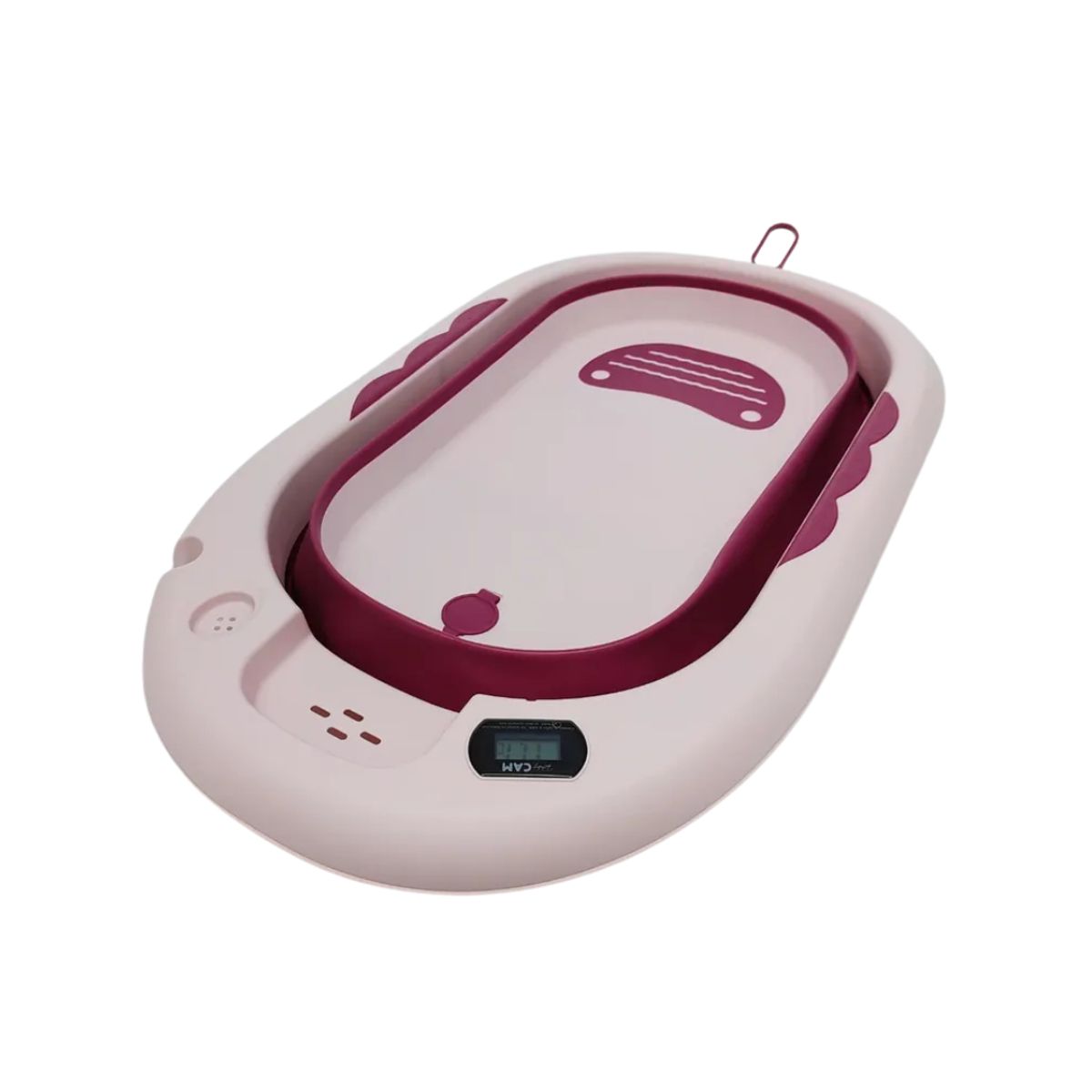 BABY - Bañera Plegable para Bebé Splash - Ergonómica, Compacta y Segura - Rosa DELUXE