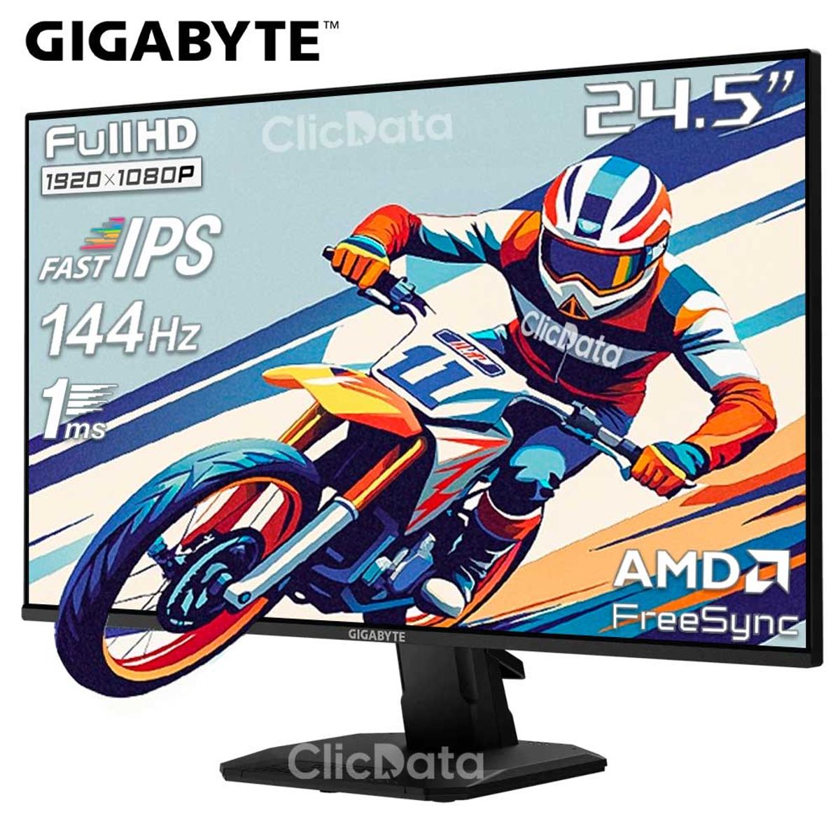 GIGABYTE - MONITOR GIGABYTE 24.5 SS IPS GS25F14 Full HD 1080P 144HZ 1MS HDR10 AMD FREESYNC