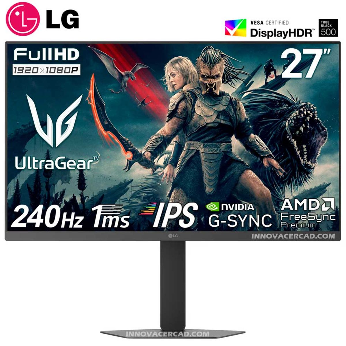 LG - MONITOR LG UltraGear 27G440A-B 27 IPS FHD 240Hz 1ms G-Sync FreeSync Premium