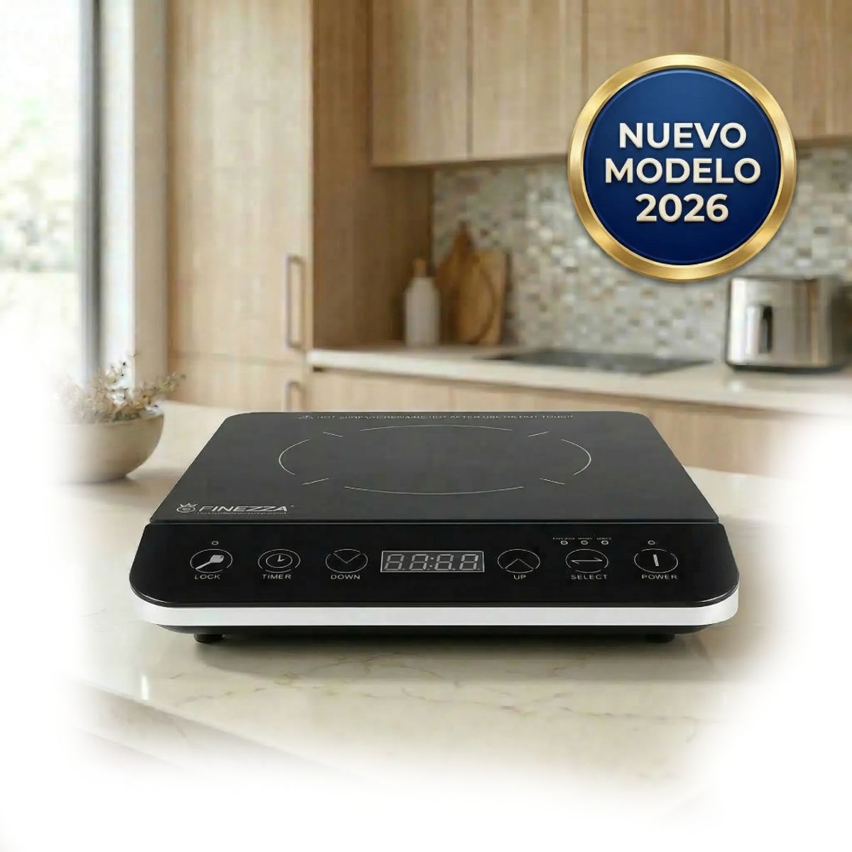 FINEZZA - Cocina de Inducción Finezza FZ-306IN 1 Hornilla 2000W - Negra