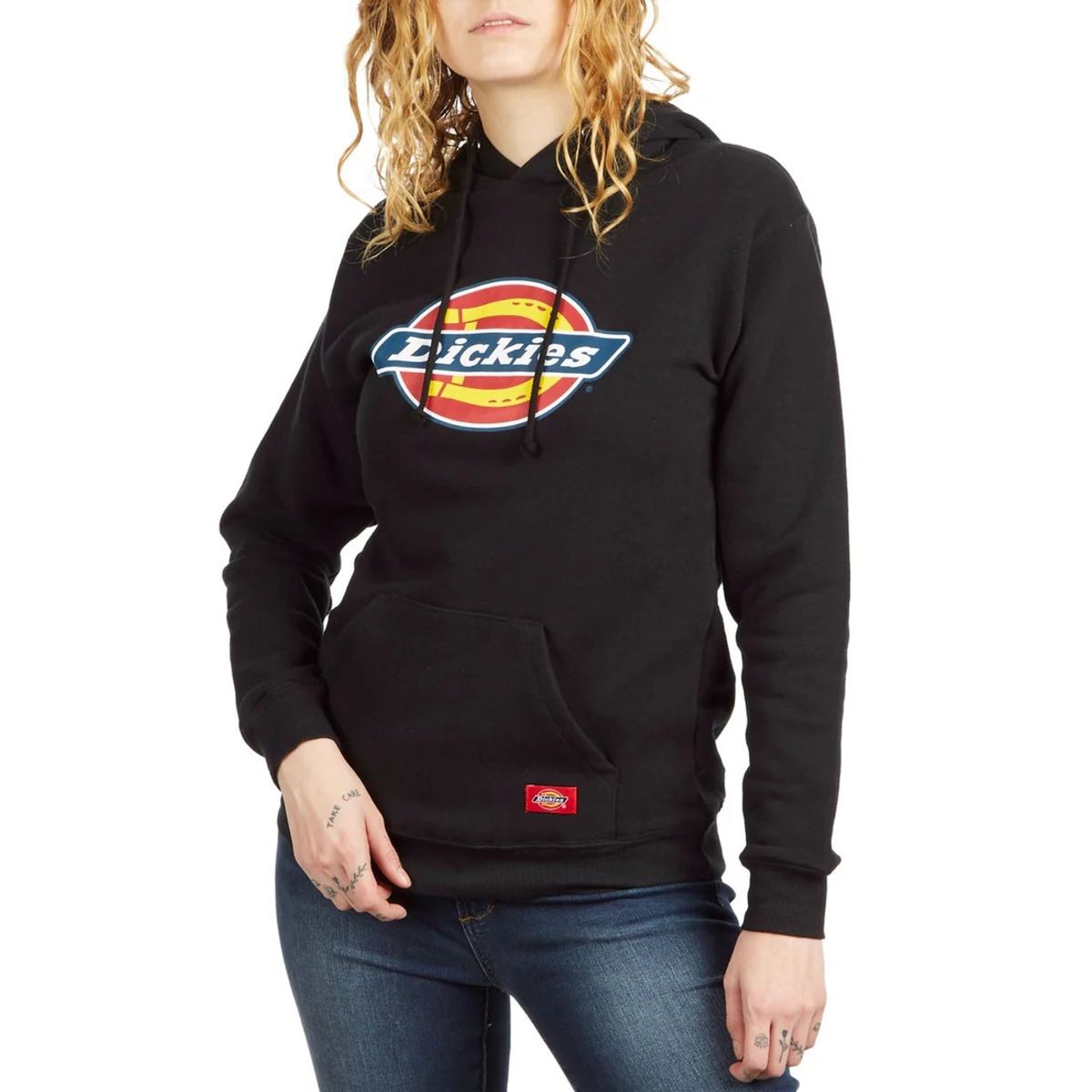 DICKIES - SUDADERA CON CAPUCHA CLASSIC DICKIES GIRL JUNIORS - NEGRO