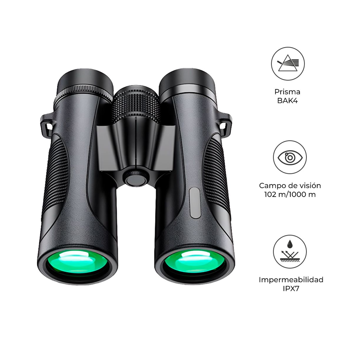 APEXEL - Binocular Apexel 10x42 APL-RB10X42W BAK4 Impermeable Negro