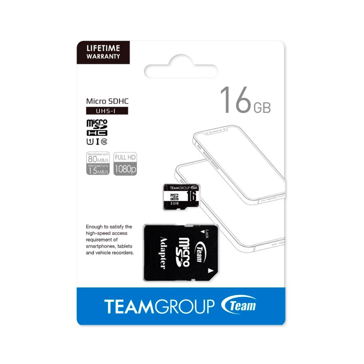 TEAMGROUP - MEMORIA MICROSD TEAMGROUP CLASS 10 16GB 80MB-S