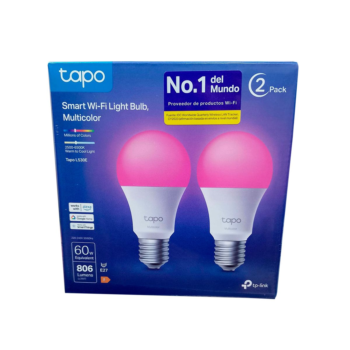 TP LINK - PACK BOMBILLA DE LUZ WI-FI TP-LINK TAPO L530E-2 RGB P-N TAPO L530E2