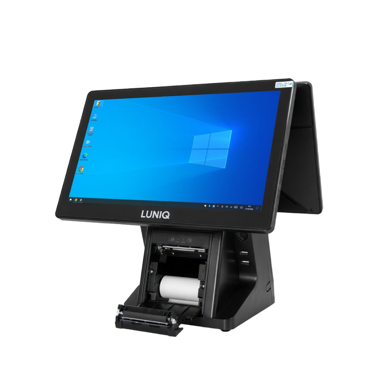 GENERICO - All in One POS 15.6 + Pantalla Cliente 15.6  Impresora 80mm Integrada  Core i5  8GB RAM  256GB SSD  Pantalla Táctil