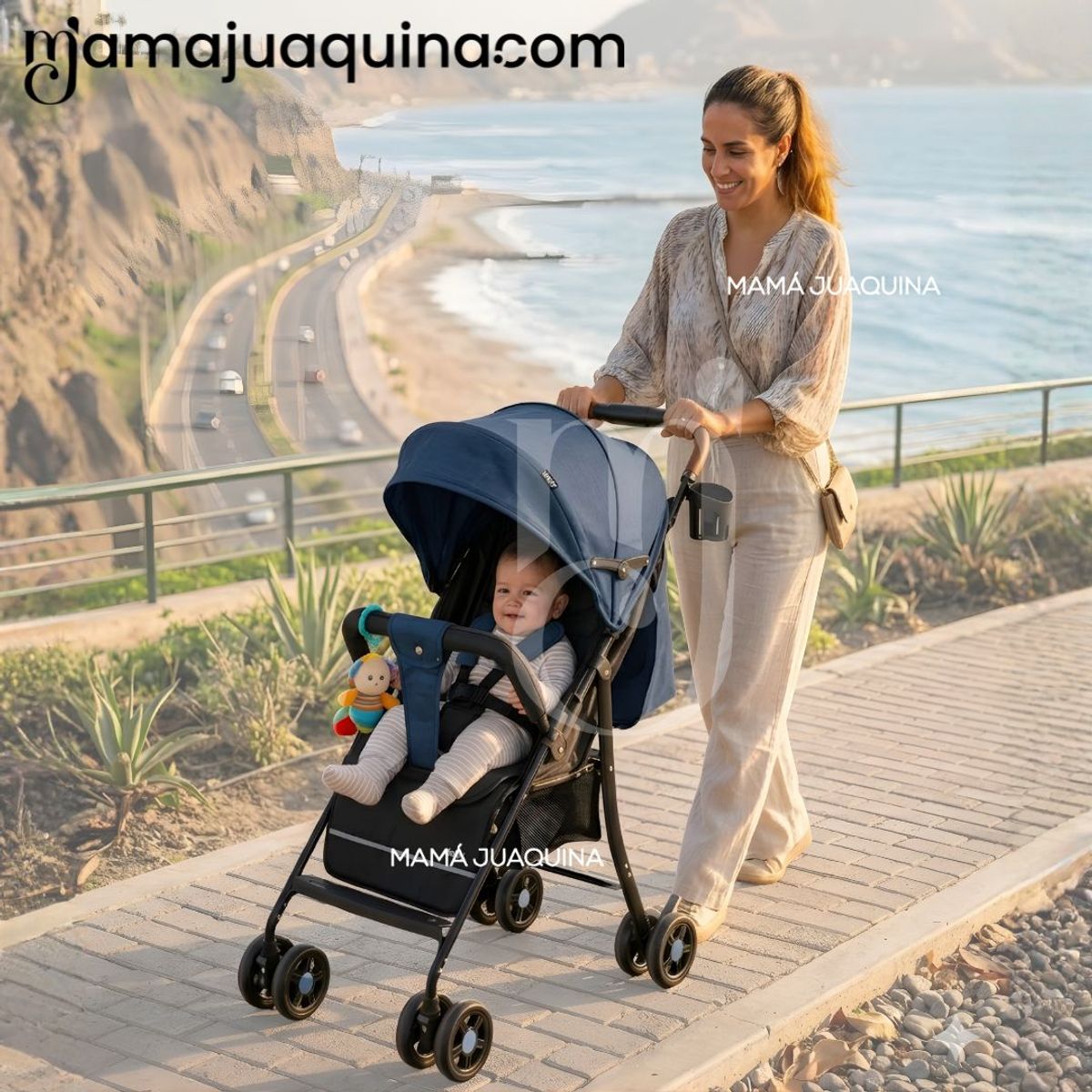 BABY - Coche Cuna Diseño Sofisticado «MADDOX II» Edición Exclusiva Blue