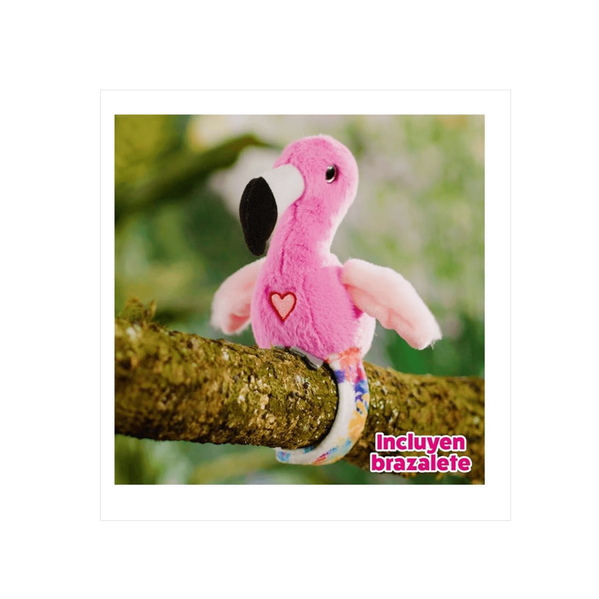 QUALITY PRODUCTS - Pájaros Interactivo con Muñequera Repiten Aletean y Cantan - Happy Yappers Flamingo
