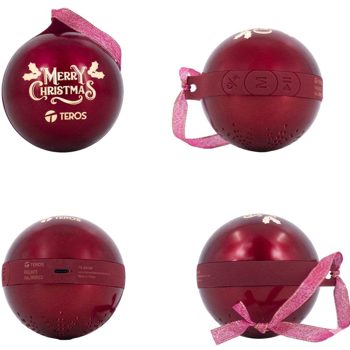 TEROS - Parlante TERO TE-6018R Bluetooth 5W rojo