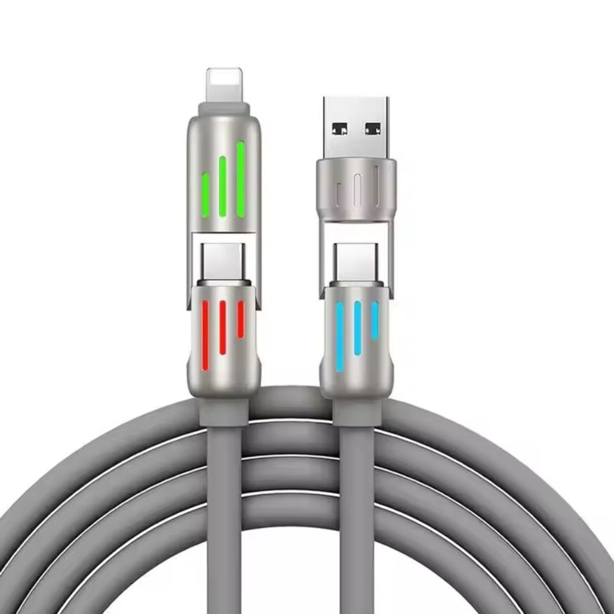 VIVIBOX - CABLE 4 EN 1 CON ESTUCHE VIVIBOX - GRIS