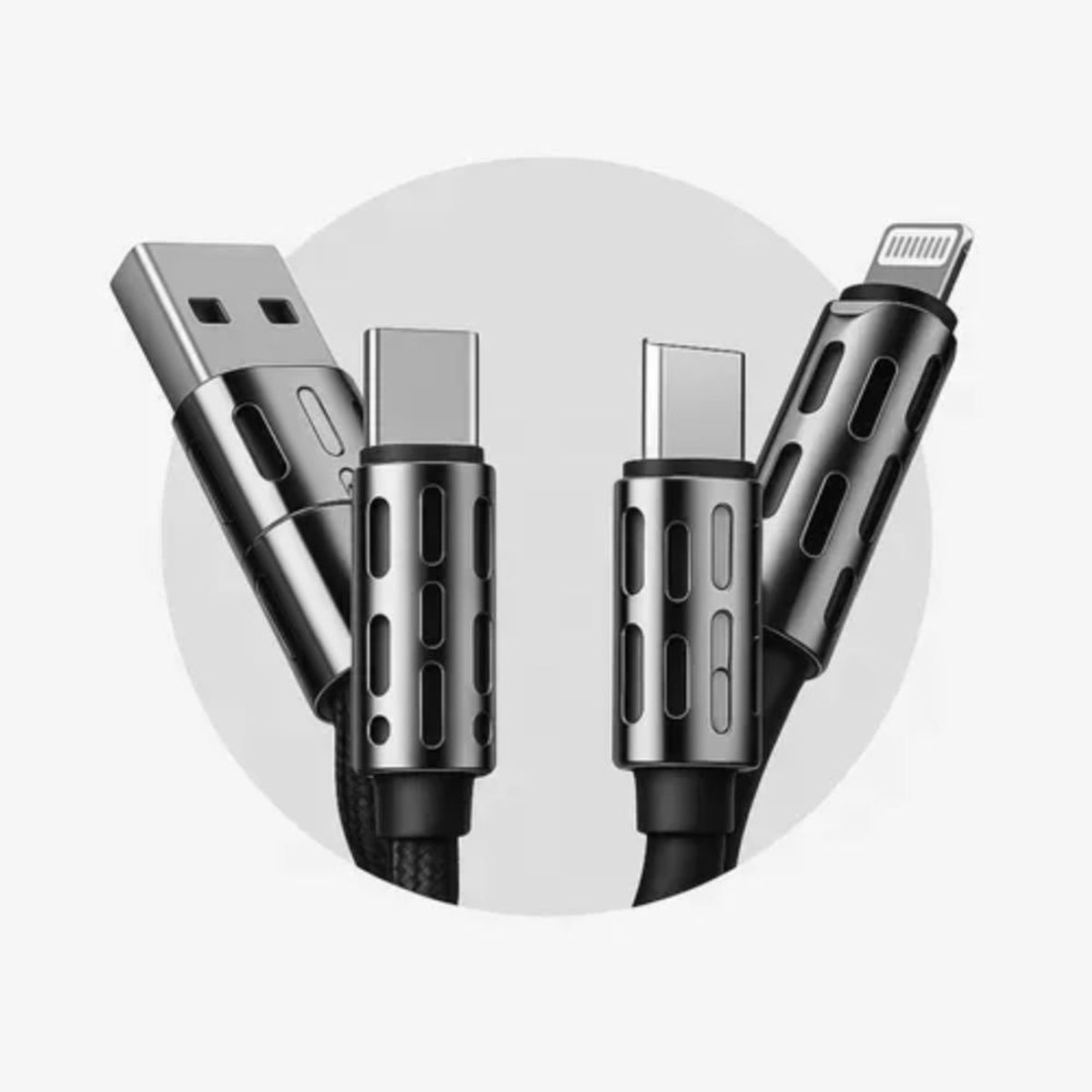 VIVIBOX - CABLE 4 EN 1 CON ESTUCHE VIVIBOX - GRIS