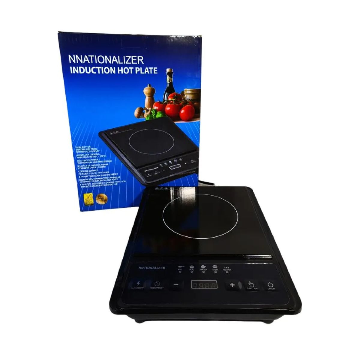 Cocina Inducción de 1 Hornilla NNATIONALIZER NN-ALPI05 de 2000W - Negro, marca NATIONALIZER - Foto Principal