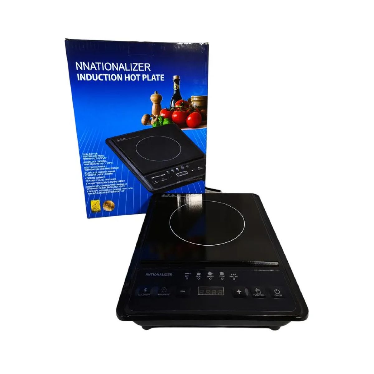 Cocina Inducción de 1 Hornilla NNATIONALIZER NN-ALPI05 de 2000W - Negro, marca NATIONALIZER - Foto Principal