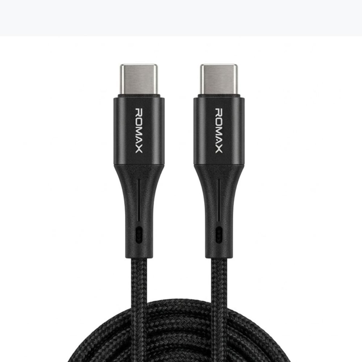 ROMAX - CABLE 6A TIPO C-C 100W 1M - NEGRO