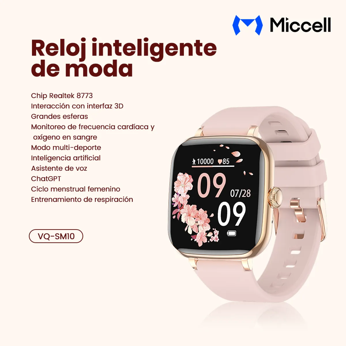 MICCELL - Miccell Reloj Inteligente 4G Pantalla Táctil 1.72 TFT LCD para Celular
