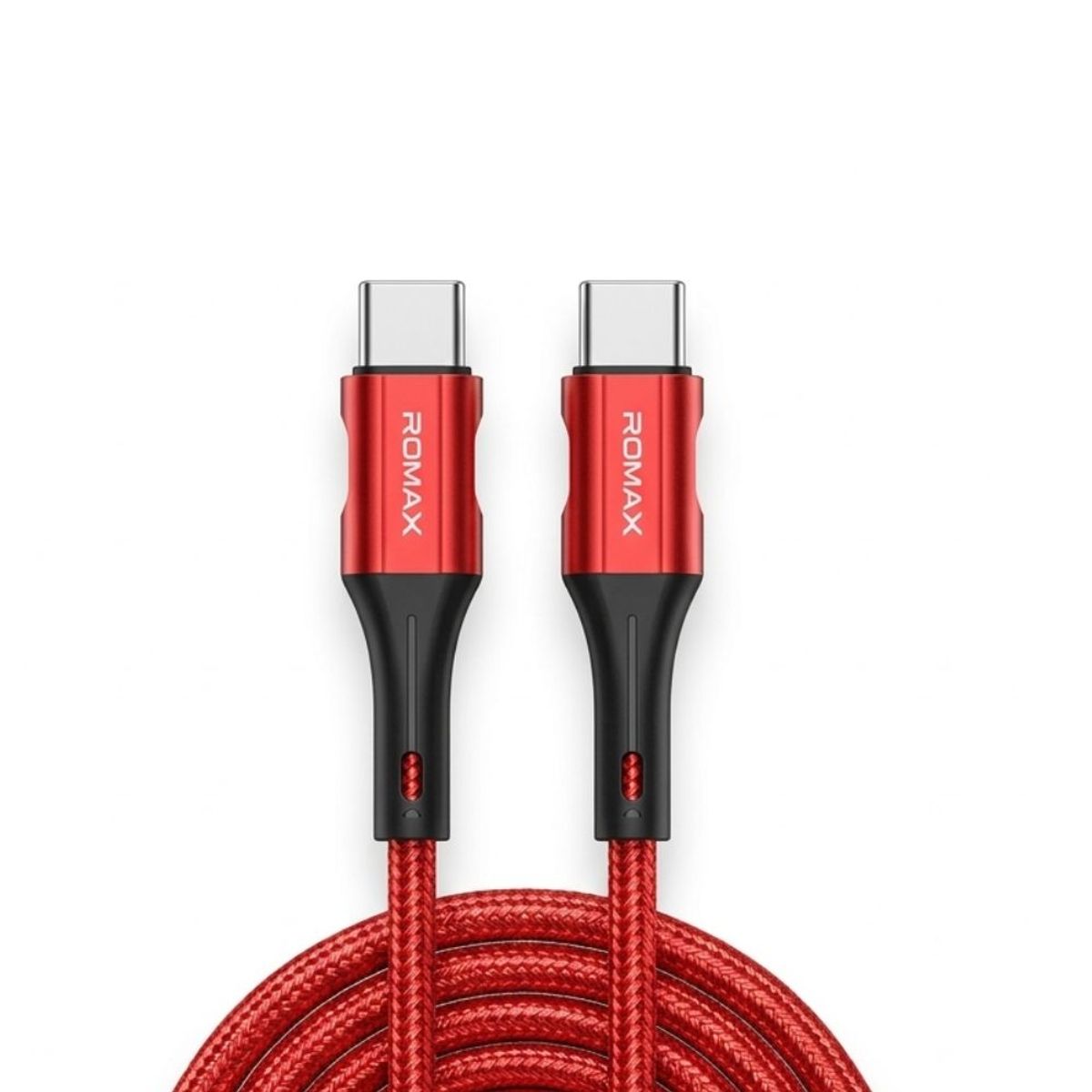 ROMAX - CABLE 6A TIPO C-C 100W 1M - ROJO