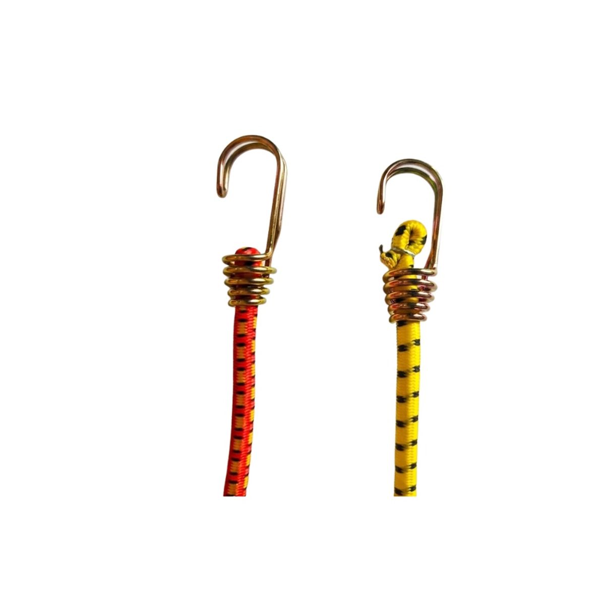 GENERICO - "Cuerda Tensor Elastica con Clip Mosqueton para Moto 180cm  2 juegos  Amarillo y Rojo BK-1750	"