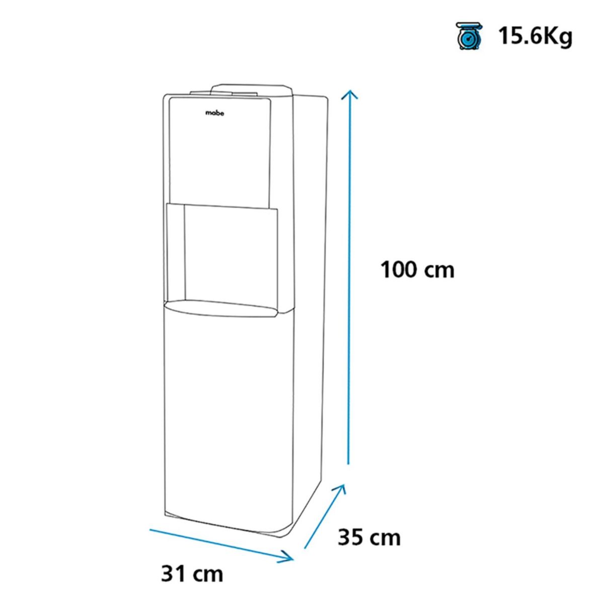 MABE - Dispensador De Agua Mabe 20 Lt  Mabe MXCF05PFS