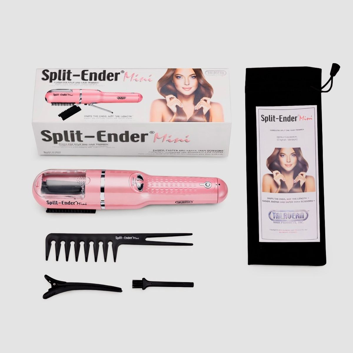 SPLIT ENDER PRO - Mini cortador de puntas para pelo Split Ender Rosa Claro