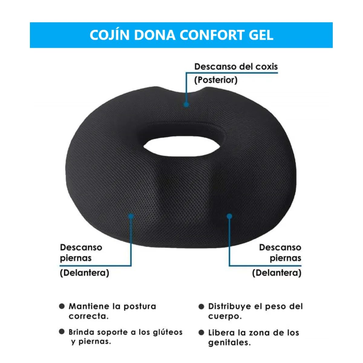 GENERICO - COJIN DONA CONFORT VISCOELASTICA PREMIUM