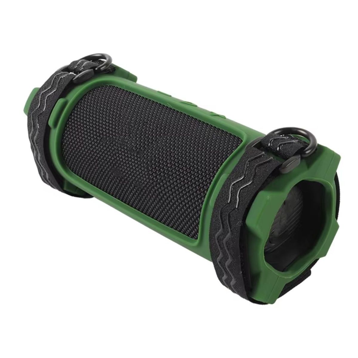 GENERICO - FUNDA CASE PROTECTOR SILICONA CON CORREA PARA JBL FLIP 7 VERDE
