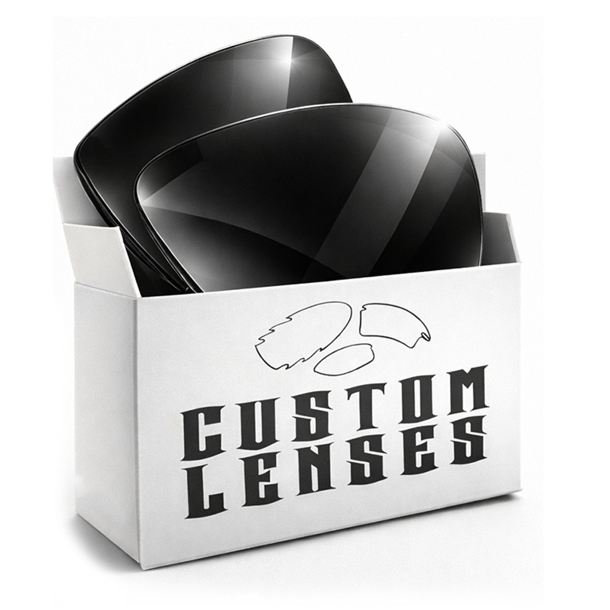 CUSTOM - Lunas repuesto para lentes de sol compatibles Racing Jacket OO9171 - Negro