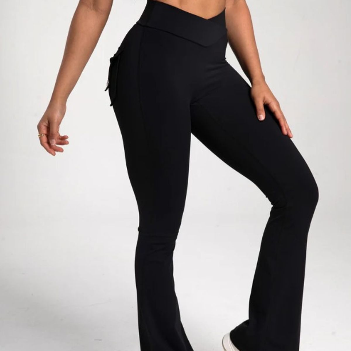 GENERICO - Leggings cargo acampanados con bolsillos