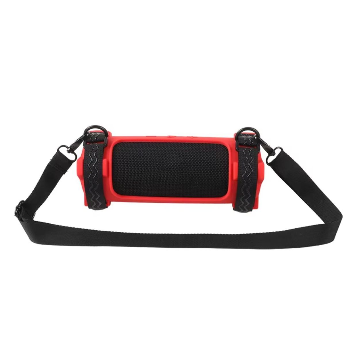 GENERICO - FUNDA CASE PROTECTOR SILICONA CON CORREA PARA JBL FLIP 7 ROJO